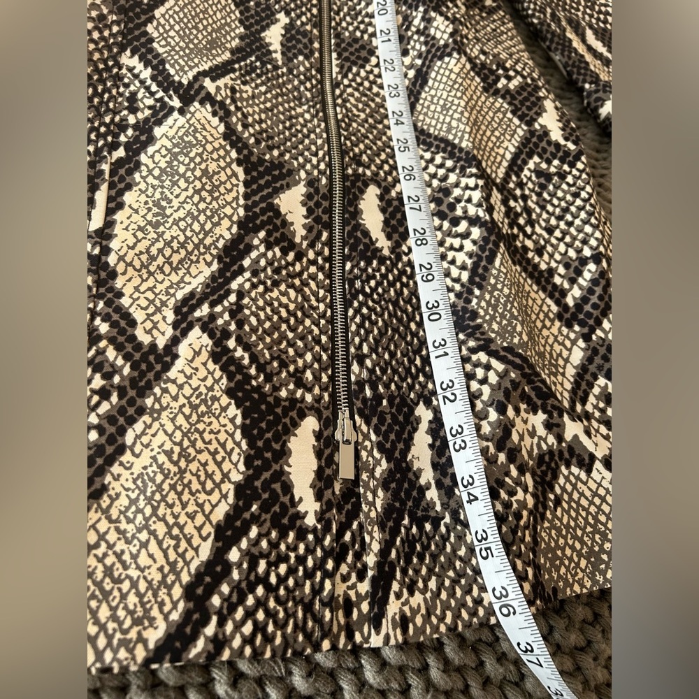 Diane Von Furstenberg Women’s 10 Snake Print Wool & Silk Long Jacket Coat - Picture 10 of 14